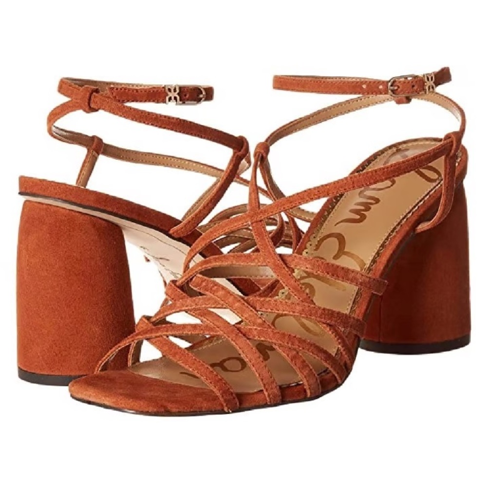 Sam Edelman Orange Rust Daffodil Sandals 7